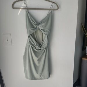 Windsor Sage Backless Dress